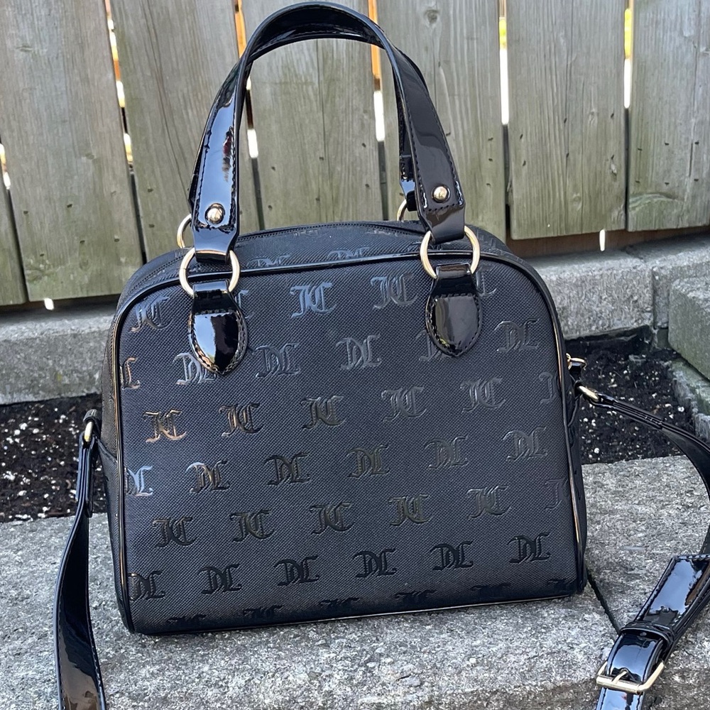 Juicy Couture Black and Gold Shoulder Bag